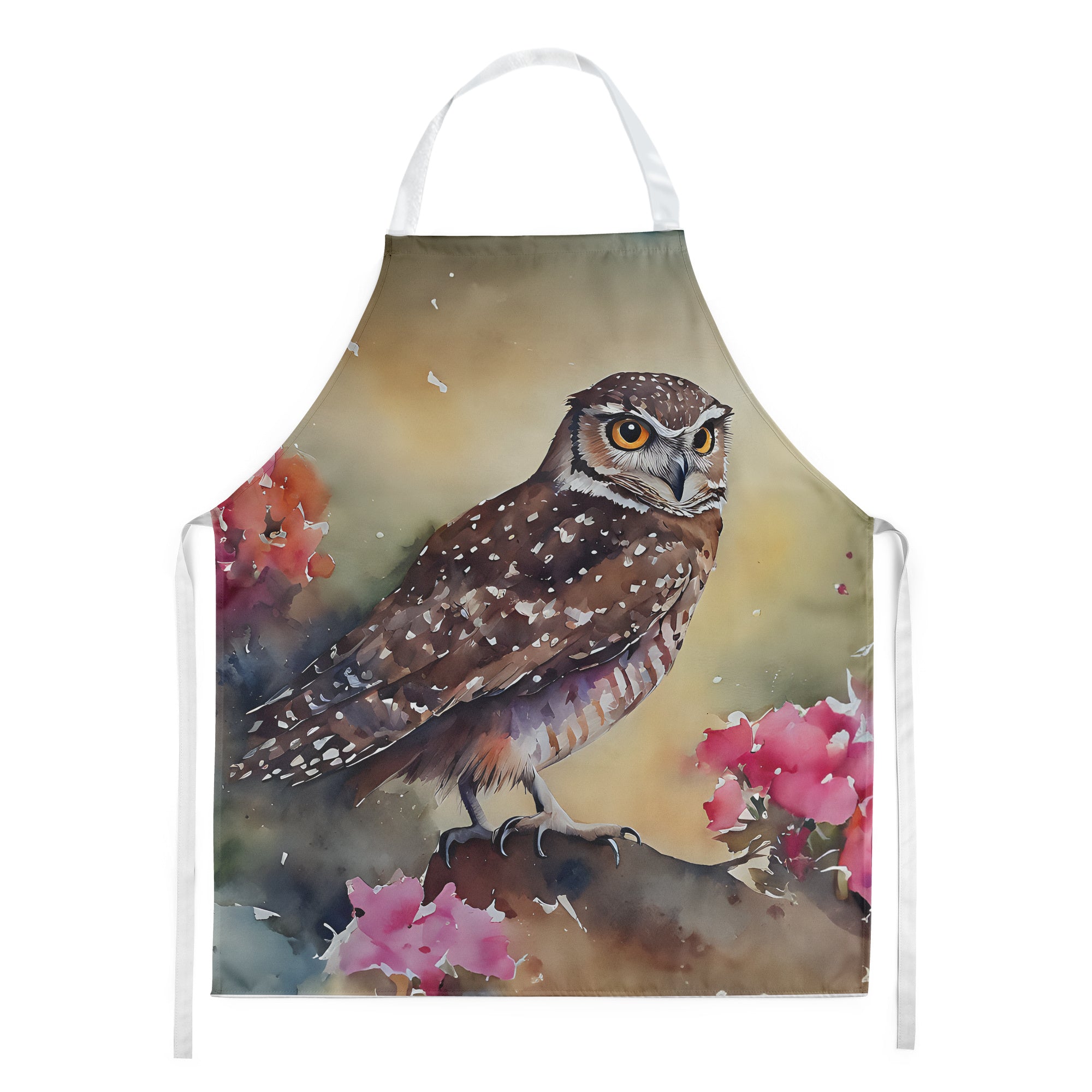 Burrowing Owl Apron Cooking Kitchen Server Baking Crafts Gardening for Adult Women Men, Unisex, Large, Multicolor