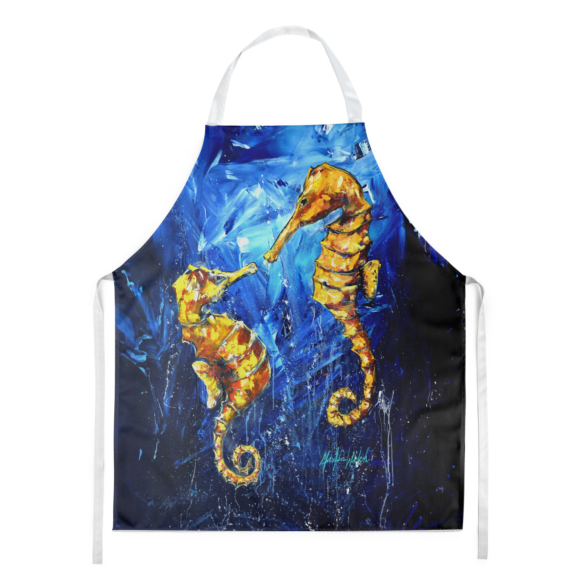 Seahorses Two To Tango Apron Cooking Kitchen Server Baking Crafts Gardening for Adult Women Men, Unisex, Large, Multicolor