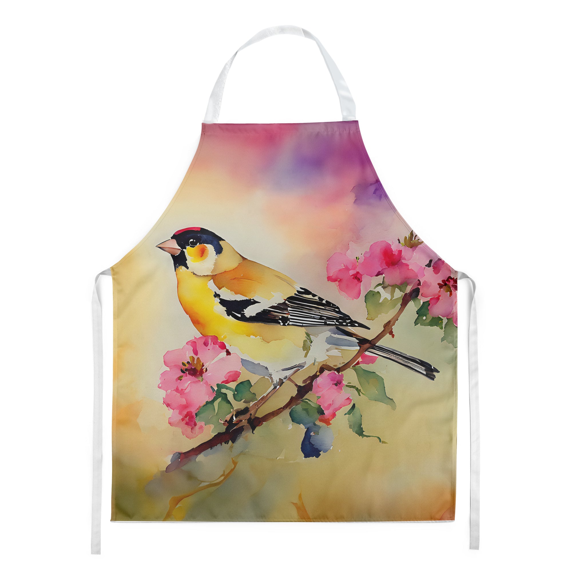 Goldfinch Apron Cooking Kitchen Server Baking Crafts Gardening for Adult Women Men, Unisex, Large, Multicolor