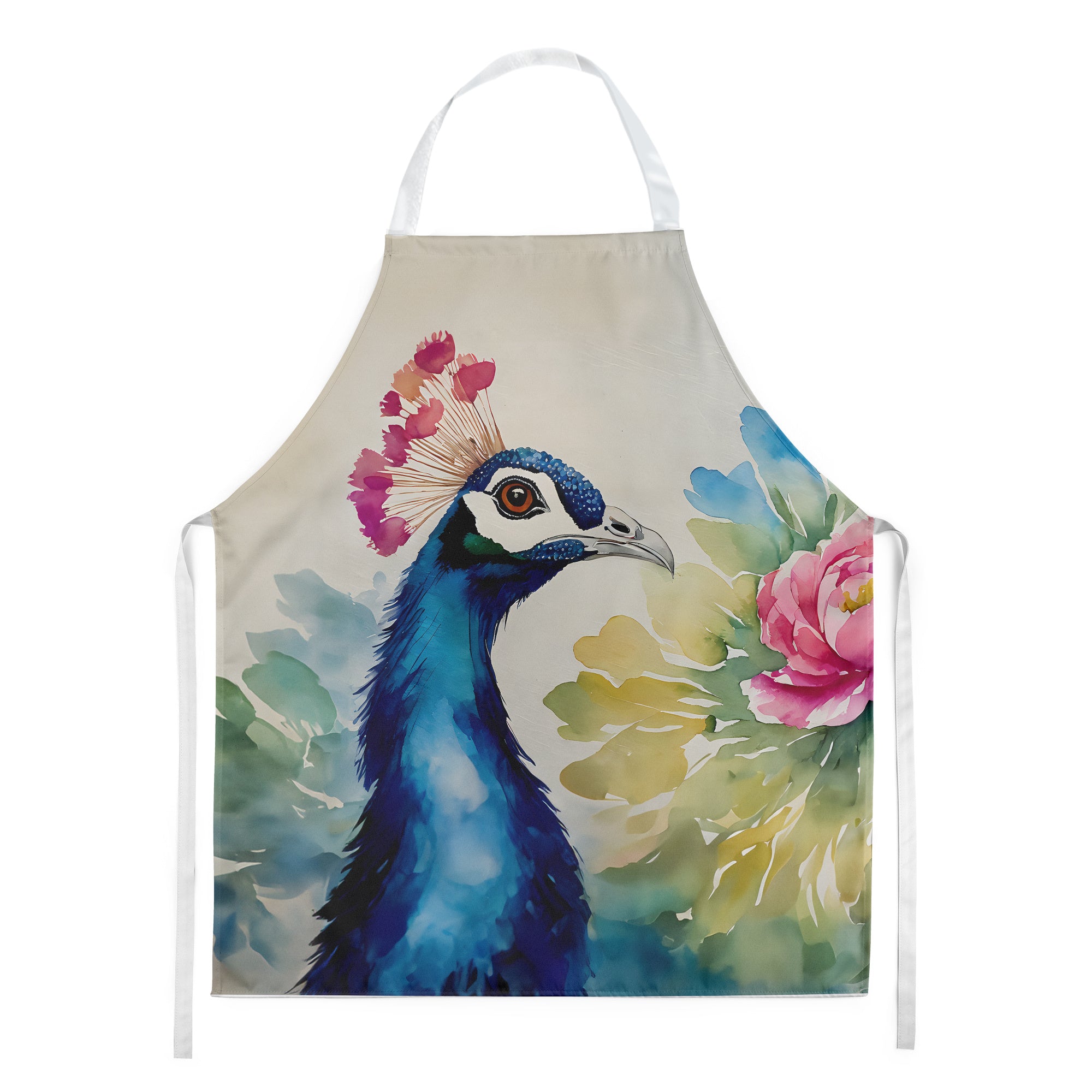 Peacock Apron Cooking Kitchen Server Baking Crafts Gardening for Adult Women Men, Unisex, Large, Multicolor