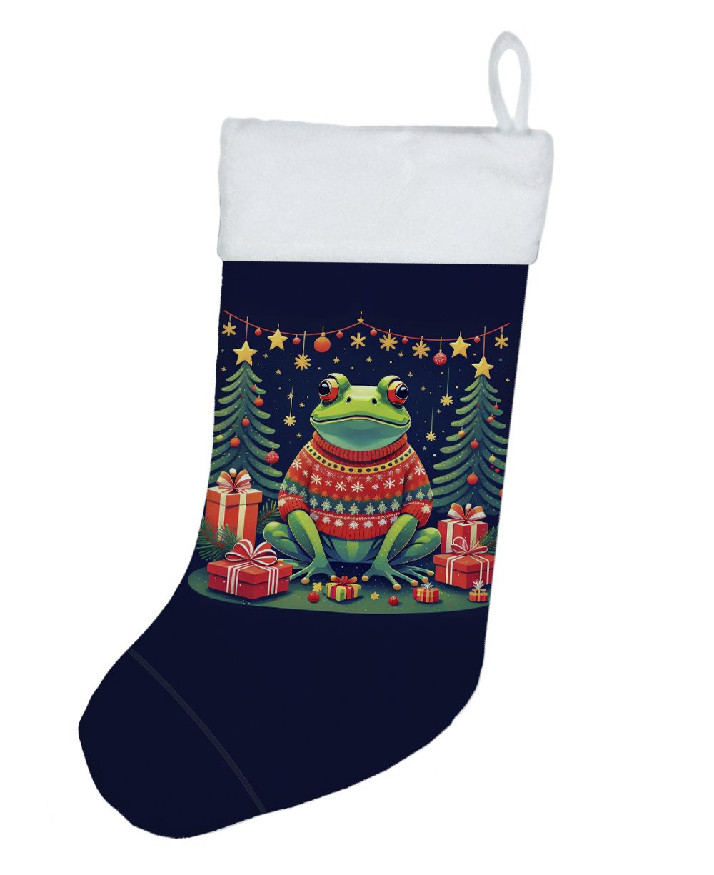 Frog Christmas Christmas Stocking Fireplace Hanging Stockings Christmas Season Party Decor Family Holiday Decorations