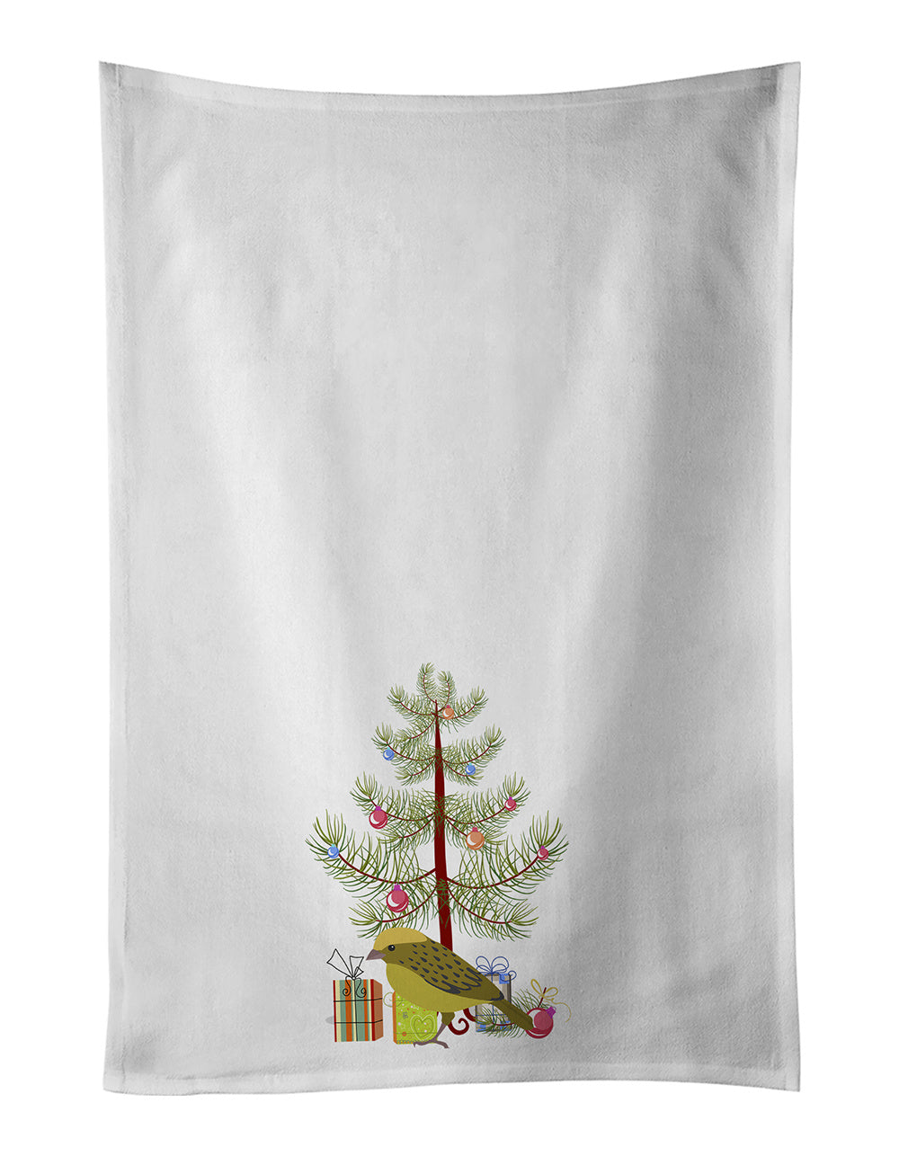 NEW Lizard Canary Merry Christmas Kitchen Towel Set of 2 White Dish Towels Decorative Bathroom Hand towel for Hand, Face, Hair, Yoga, Tea, Dishcloth, 19 X 28", White