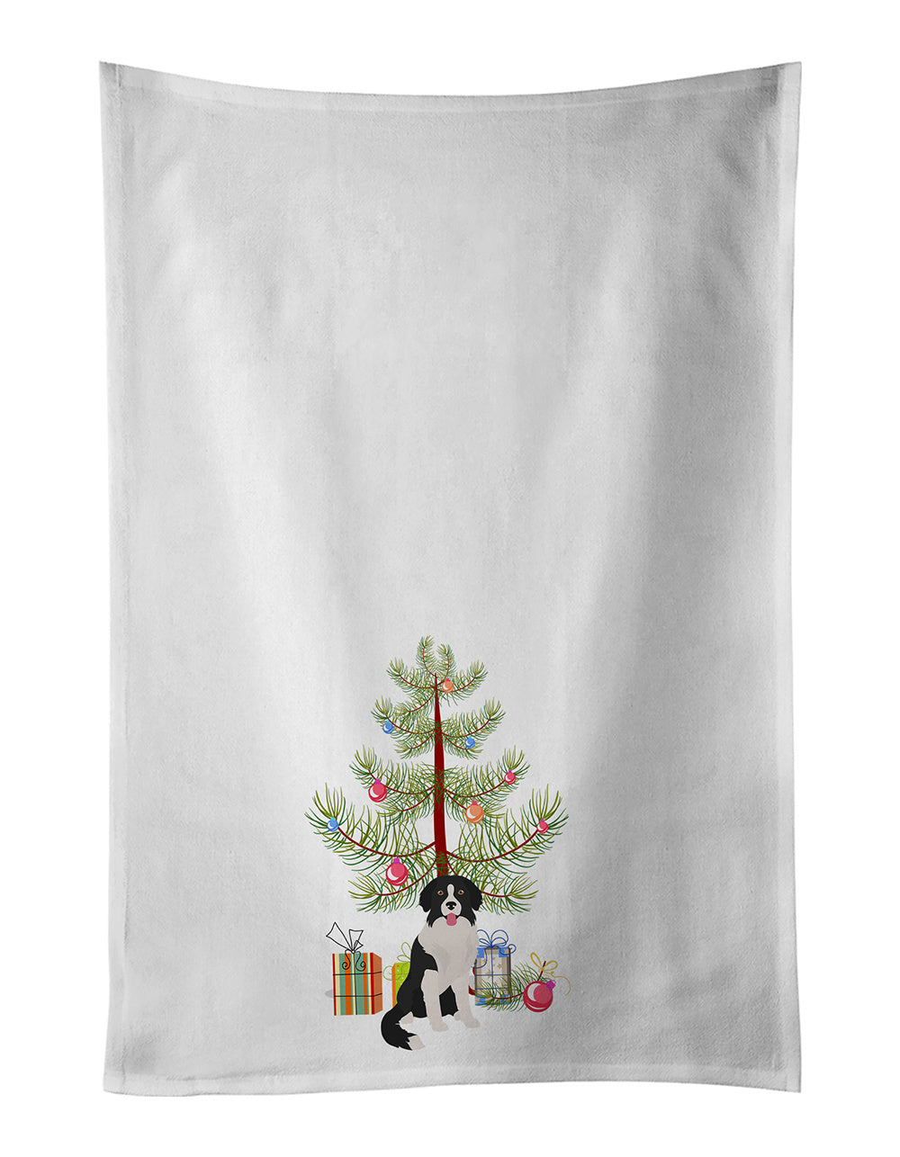 NEW Borador Christmas Tree Kitchen Towel Set of 2 White Dish Towels Decorative Bathroom Hand towel for Hand, Face, Hair, Yoga, Tea, Dishcloth, 19 X 28", White