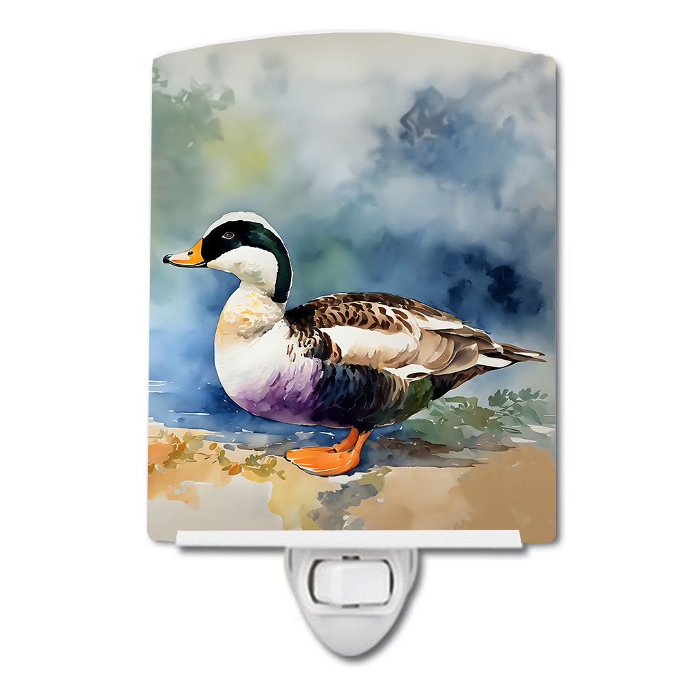 NEW Common Eider Duck Ceramic Night Light Compact, UL-Certified, Ideal for Bedroom, Bathroom, Nursery, Hallway, Kitchen, 6x4x3, Multicolor