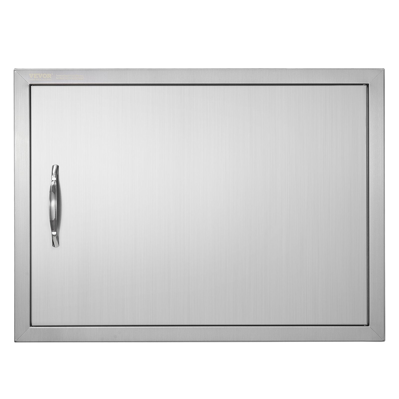 BBQ Access Door, 27W x 20H Inch Single Outdoor Kitchen Door, Stainless Steel Flush Mount Door, Wall Vertical Door with Handle, for BBQ Island, Grilling Station, Outside Cabinet