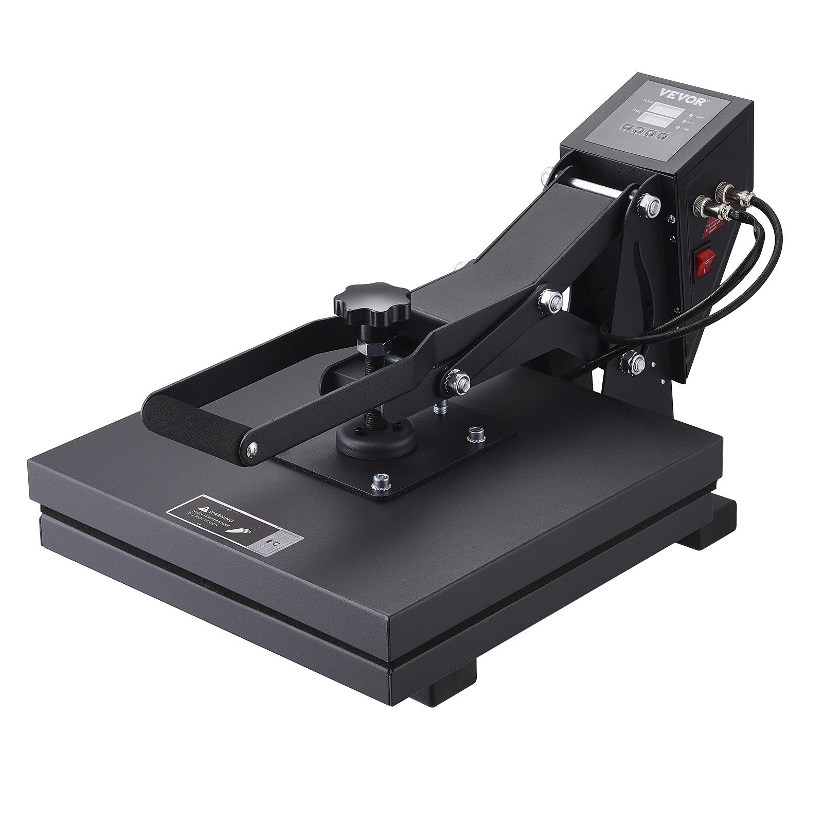 Heat Press 15 x 15 - Heat Press Machine for T-shirts, Fast Heating, High Pressure for Digital Industrial-Quality Sublimation Printer for Heat Transfer Vinyl, 15" x 15", Black