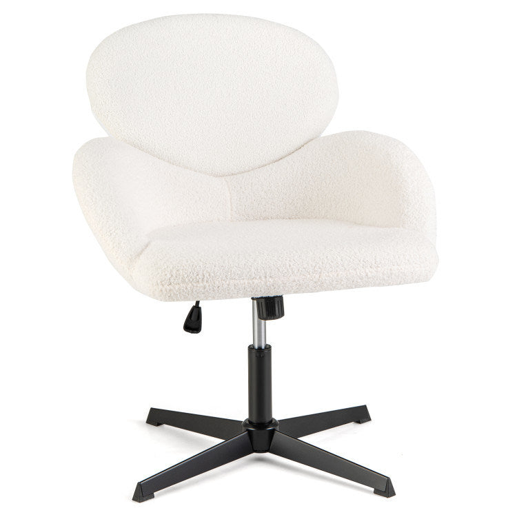 Swivel Cross Legged Chair with Adjustable Height and Rocking Function