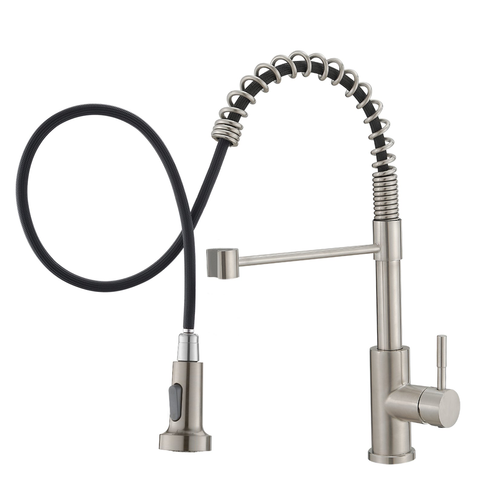 Modern 304 stainless steel pull-out kitchen faucet