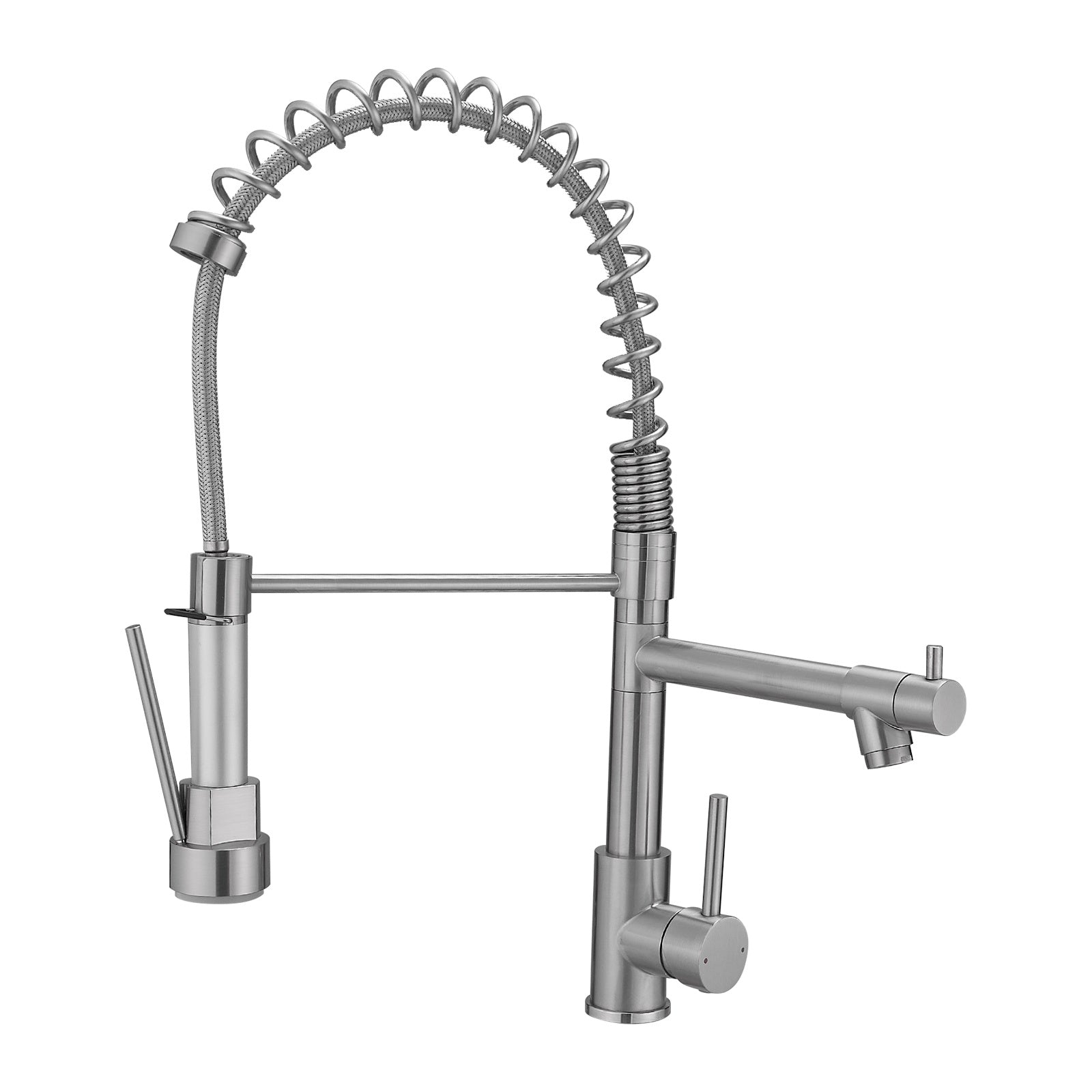 304 stainless steel cupc spool, cupc inlet pipe single handle pull down sprayer kitchen faucet