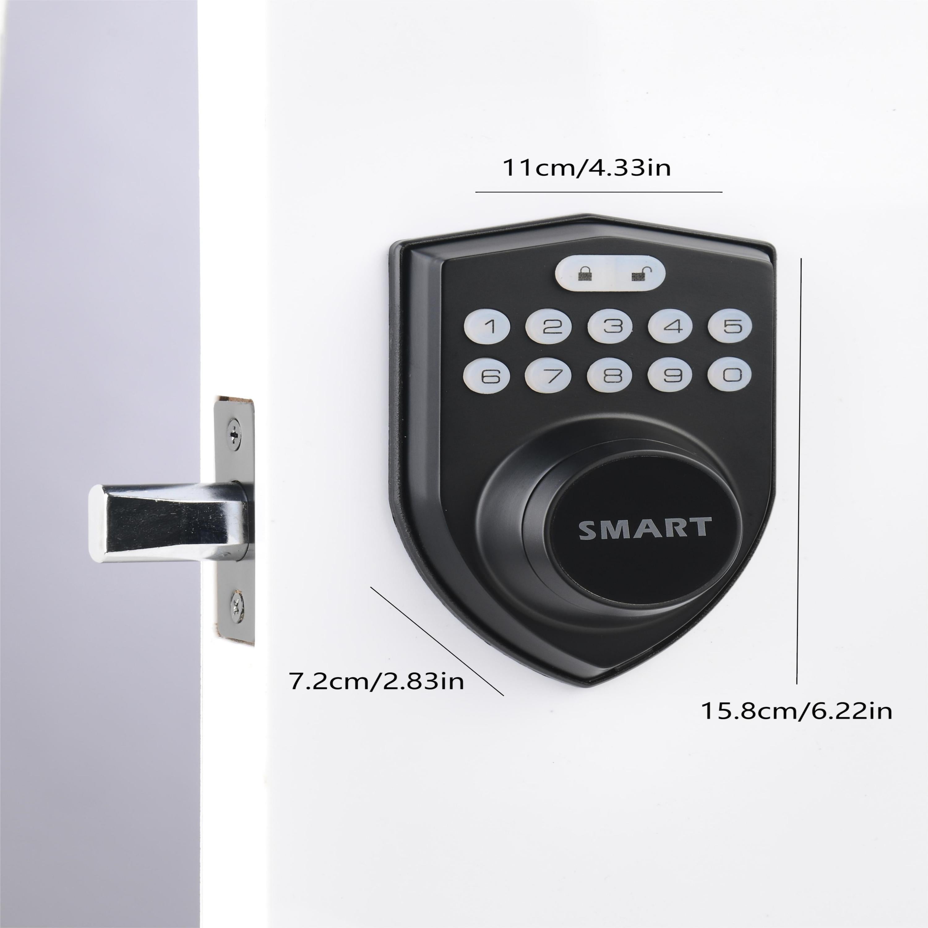 Tuya Door Lock with Lock and Key, APP Remote Unlock, Smart Door Lock with App Control and Key, Smart Door Lock for Bedroom, Front Door, House, Apartment, Office and Garage, Black