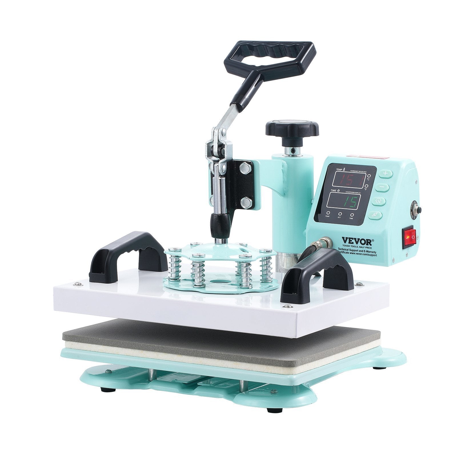 Heat Press Machine 12x10in Heat Transfer Machine for T-Shirts Press Green