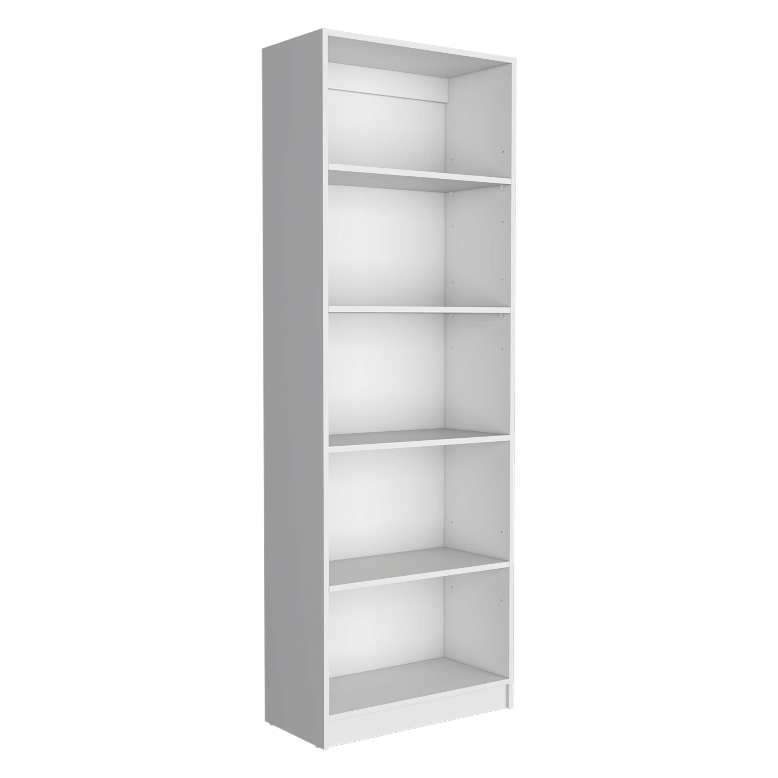 TUHOME Home 4 Shelves Bookcase with Multi-Tiered Storage -White -Office