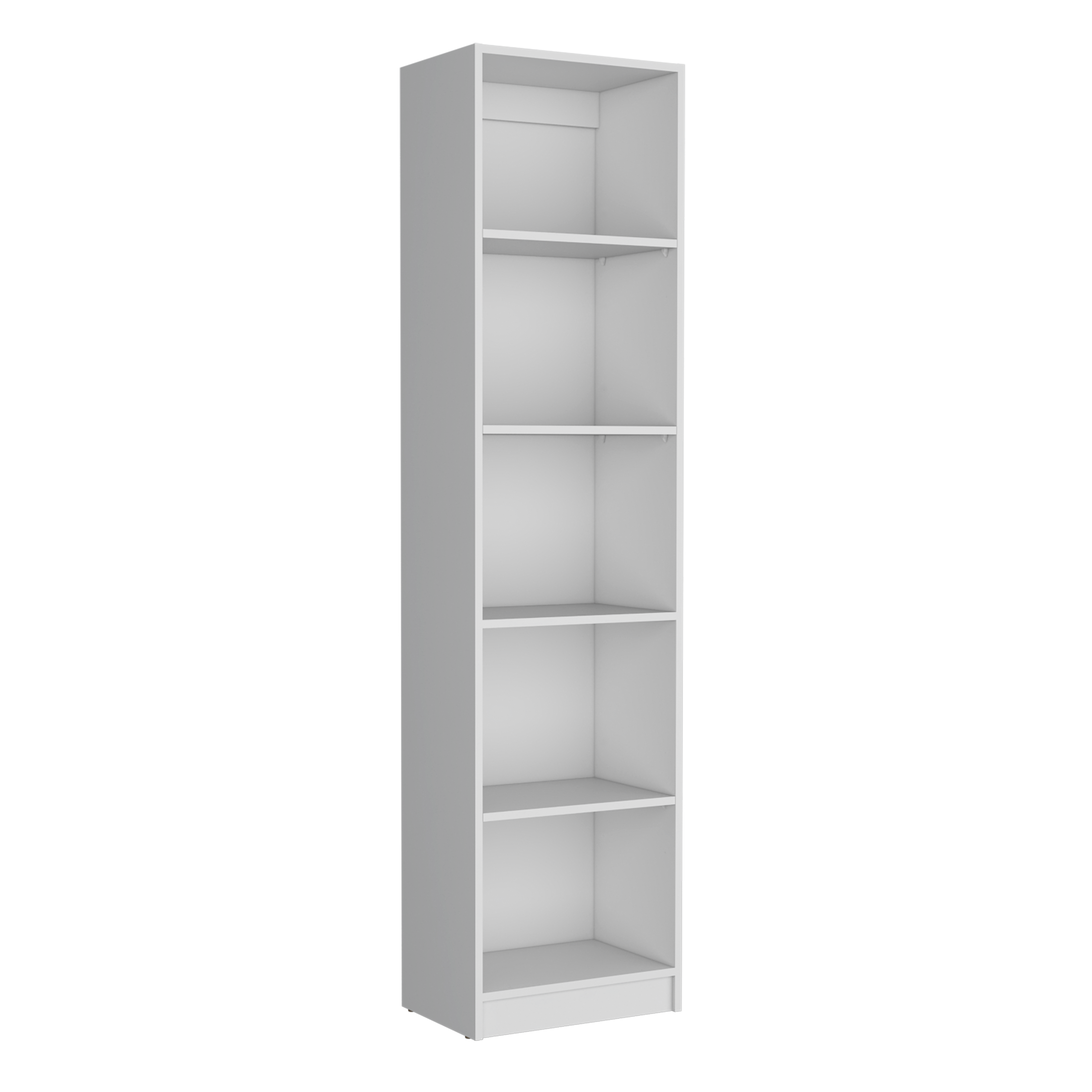 Home Xs Bookcase with 5-Tier Shelves and Slim Design -White -Office