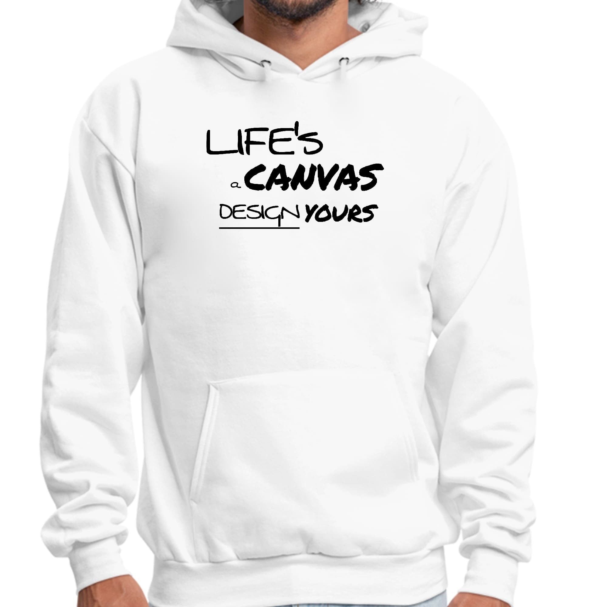 Life's a Canvas Design Yours Motivational Aspiration - Black Graphic