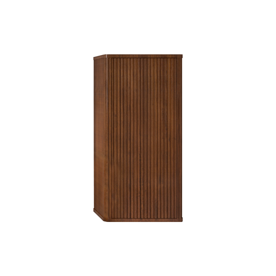 CC0414S305 Striped Walnut Bathroom Floating Side Cabinet, Wall-mounted Storage Cabinet for Small Spaces