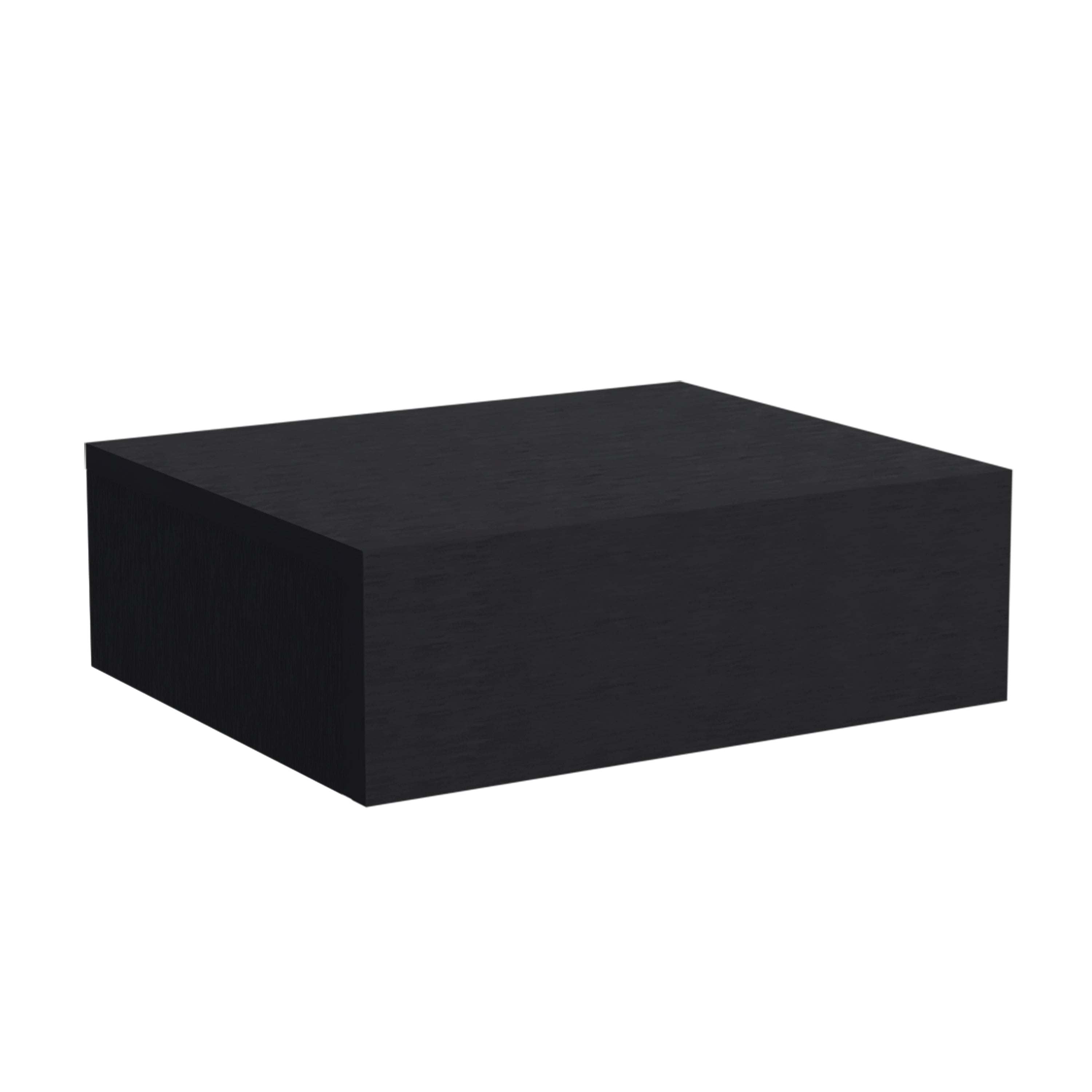 TUHOME Milano Floating Nightstand, Wall-Mounted with Drawer -Black -Bedroom