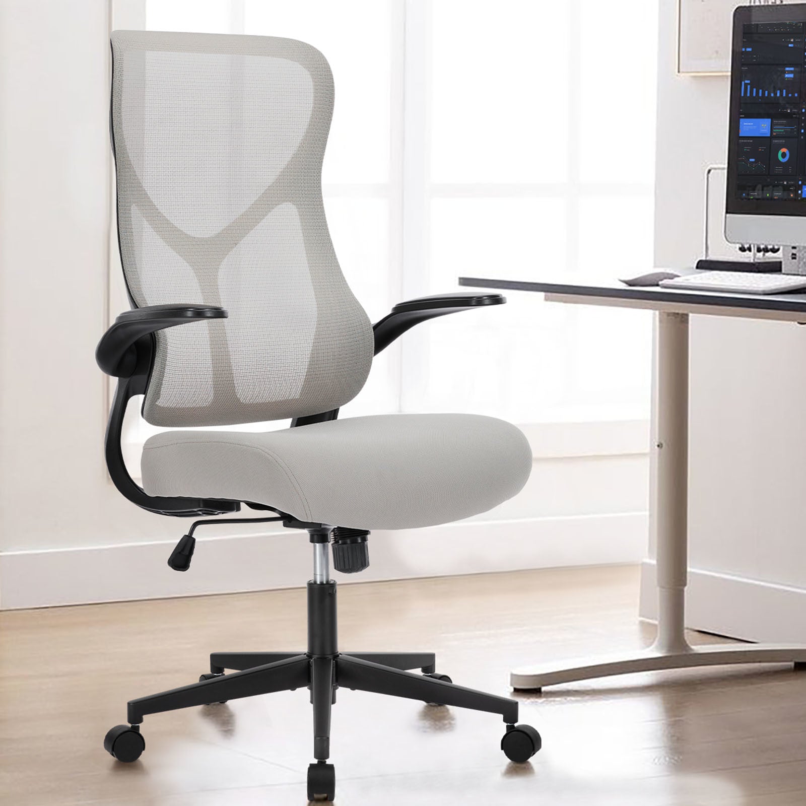 Sweetcrispy Ergonomic Executive High-Back Office Chair Breathable Mesh Computer Chair