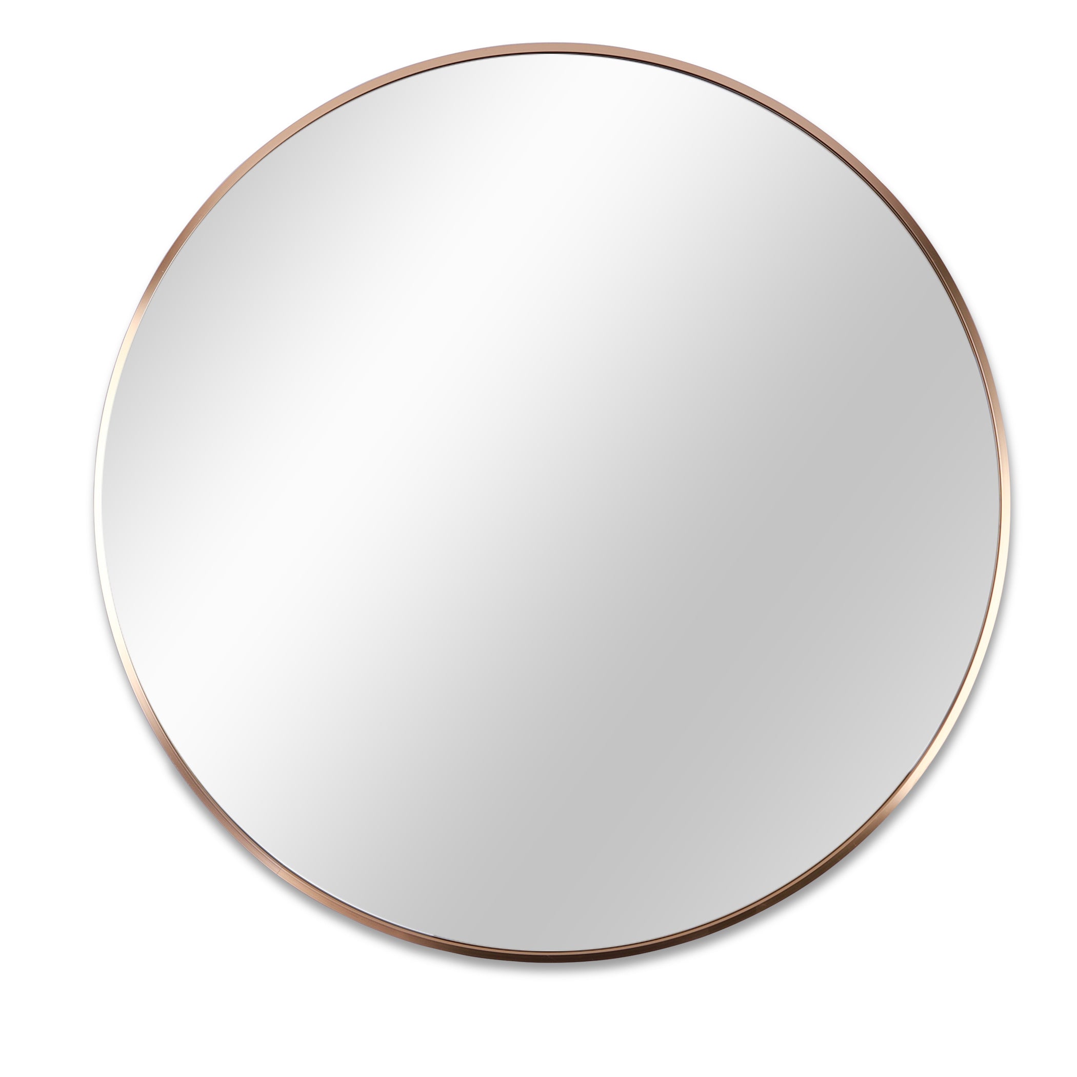 Gold 32 Inch Metal Round Bathroom Mirror