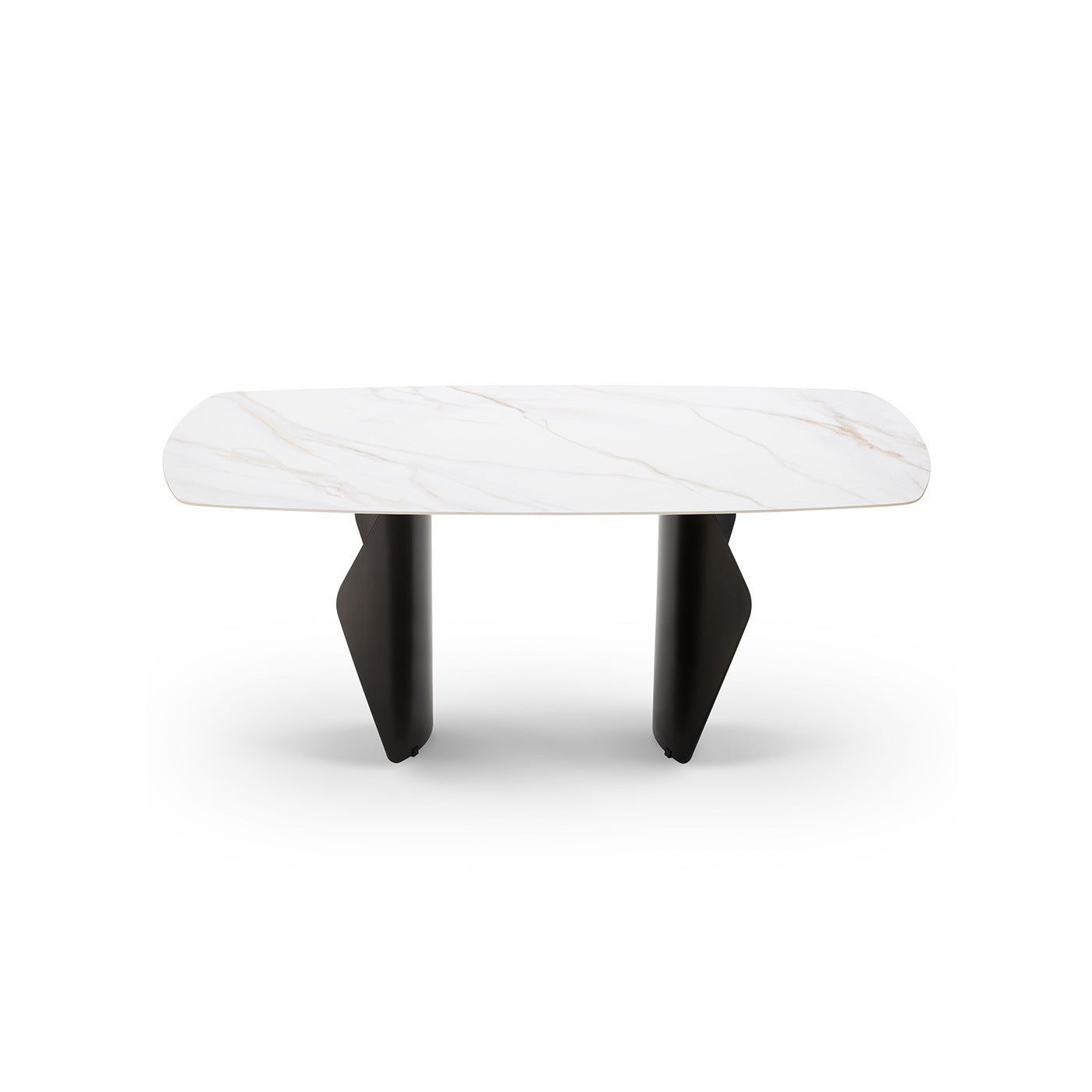 Modern Minimalist Matte Sintered Stone Dining Table 63 x 35.4 x 29.5inch