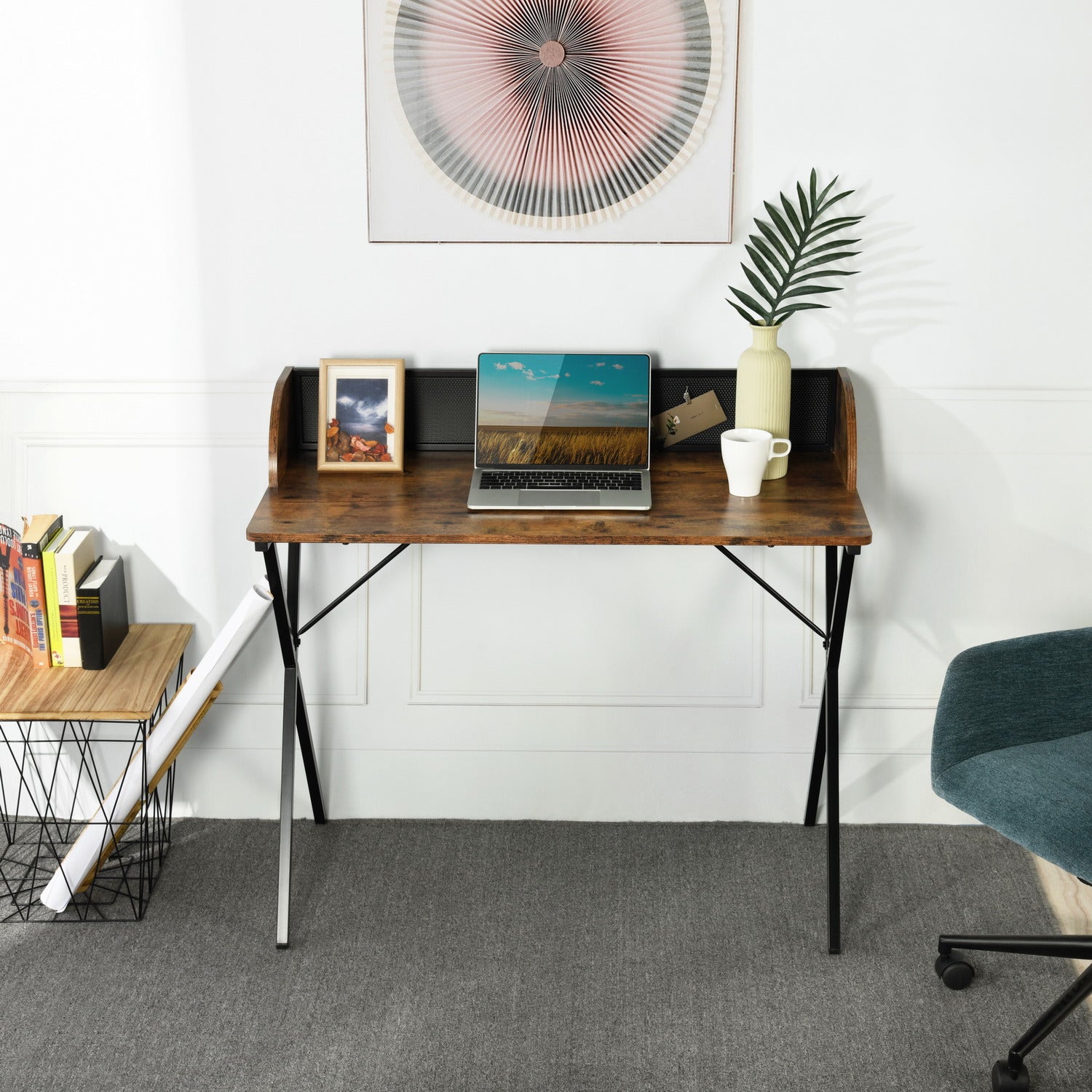 39.4"" L Rectangular Computer Desk, Writing Desk - full black