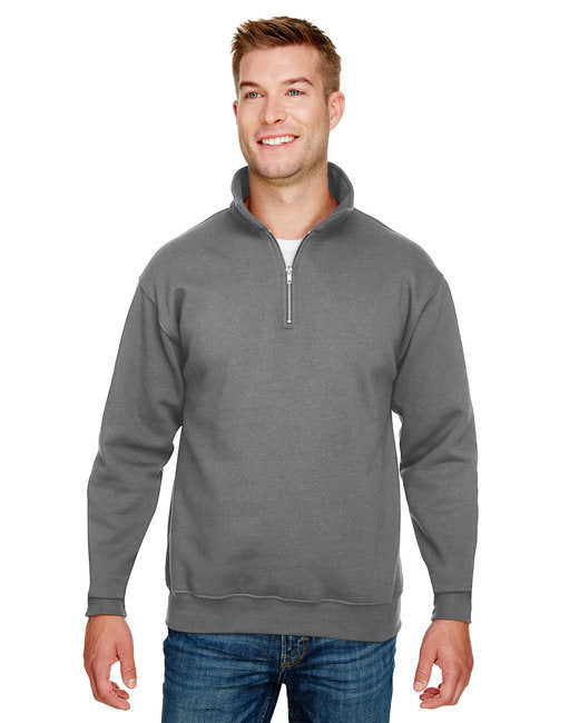 Bayside BA920 Unisex 9.5 oz., 80/20 Quarter-Zip Pullover Sweatshirt