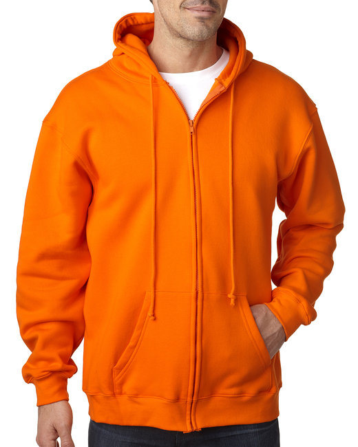 Bayside BA900 Adult 9.5oz., 80% cotton/20% polyester Full-Zip Hooded Sweatshirt