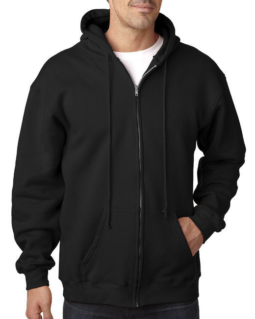 Bayside BA900 Adult 9.5oz., 80% cotton/20% polyester Full-Zip Hooded Sweatshirt