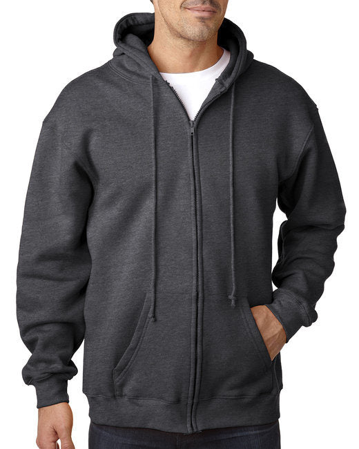 Bayside BA900 Adult 9.5oz., 80% cotton/20% polyester Full-Zip Hooded Sweatshirt