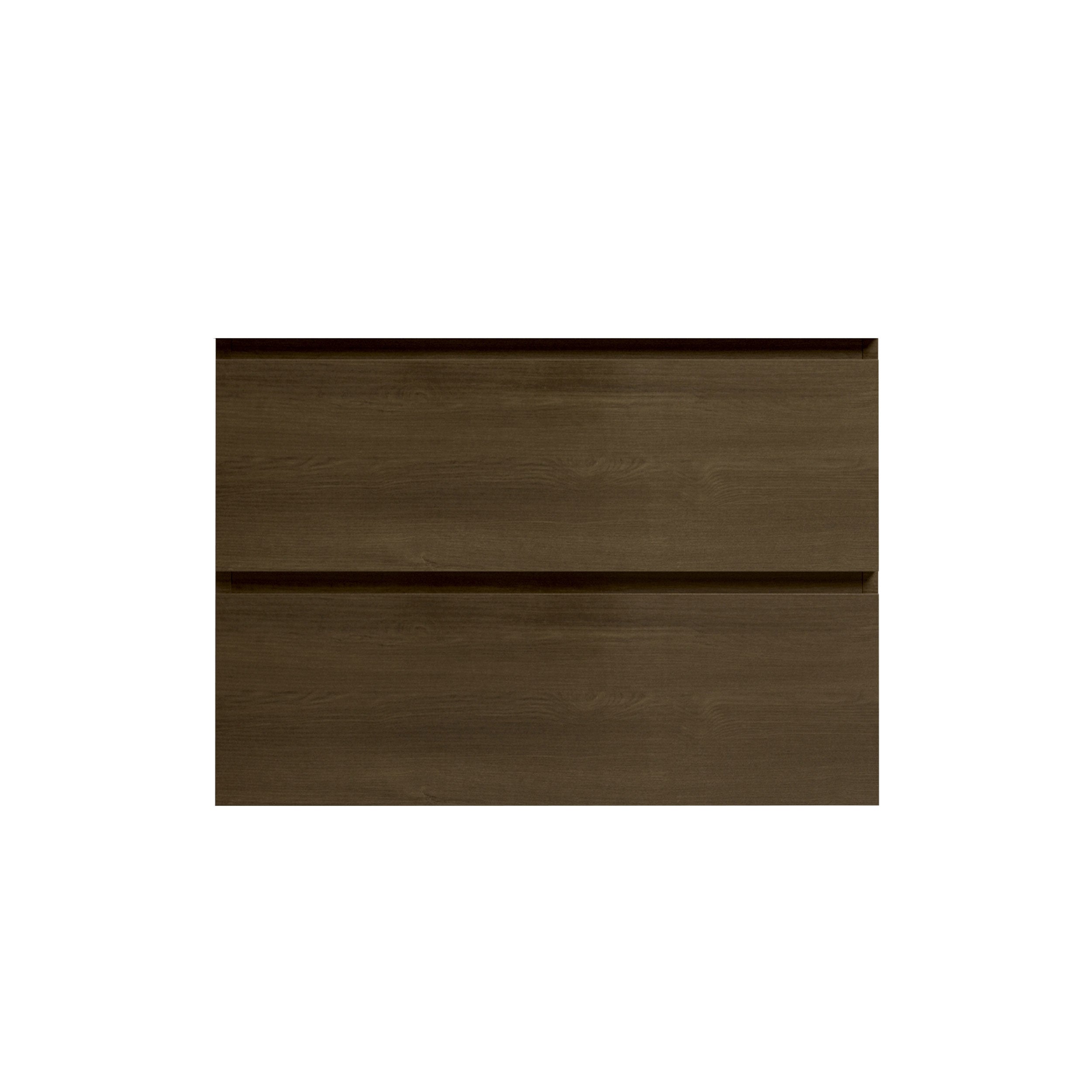 Alice-30W-111,Wall mount cabinet WITHOUT basin,Dark oak color,With two drawers