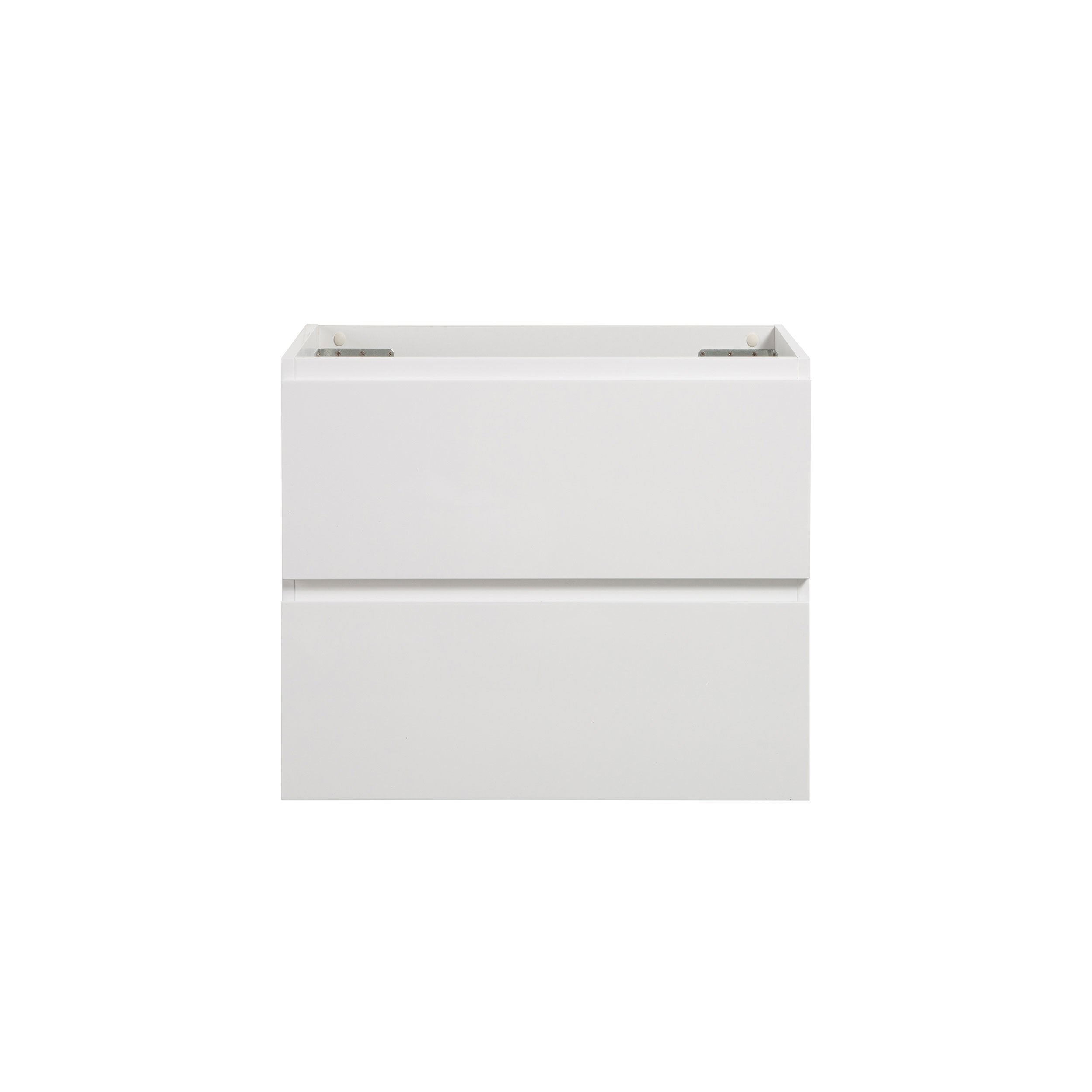 Alice-24W-201,Wall mount bathroom vanity WITHOUT basin, white color, with two drawer.