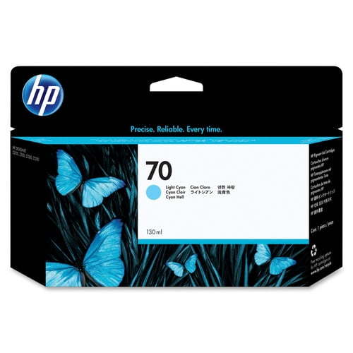 HP 70 (C9390A) Original Ink Cartridge - Single Pack Inkjet - Light Cyan - 1 Each