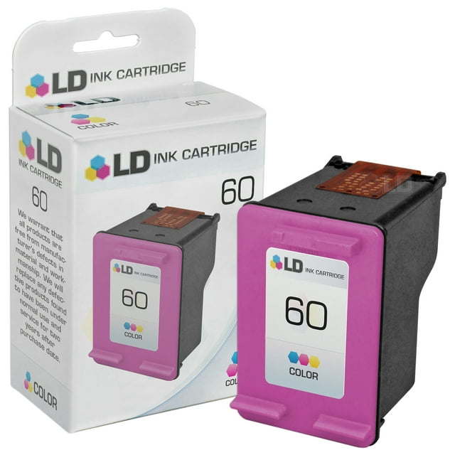 LD Remanufactured Replacement for HP 60 / CC643WN Color Ink Cartridge for DeskJet D1620, D1668, D2663, F2418, F2480, F4292, Envy 110, 111, 121, PhotoSmart C4610, C4683, C4740, C4795