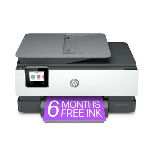 Restored HP OfficeJet 8022e All-in-One Wireless Color Inkjet Printer - 6 Months Free Instant Ink with HP+ (Refurbished)