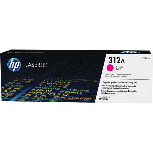 HP 312A Magenta LaserJet Toner Cartridge, ~2,700 pages, CF383A