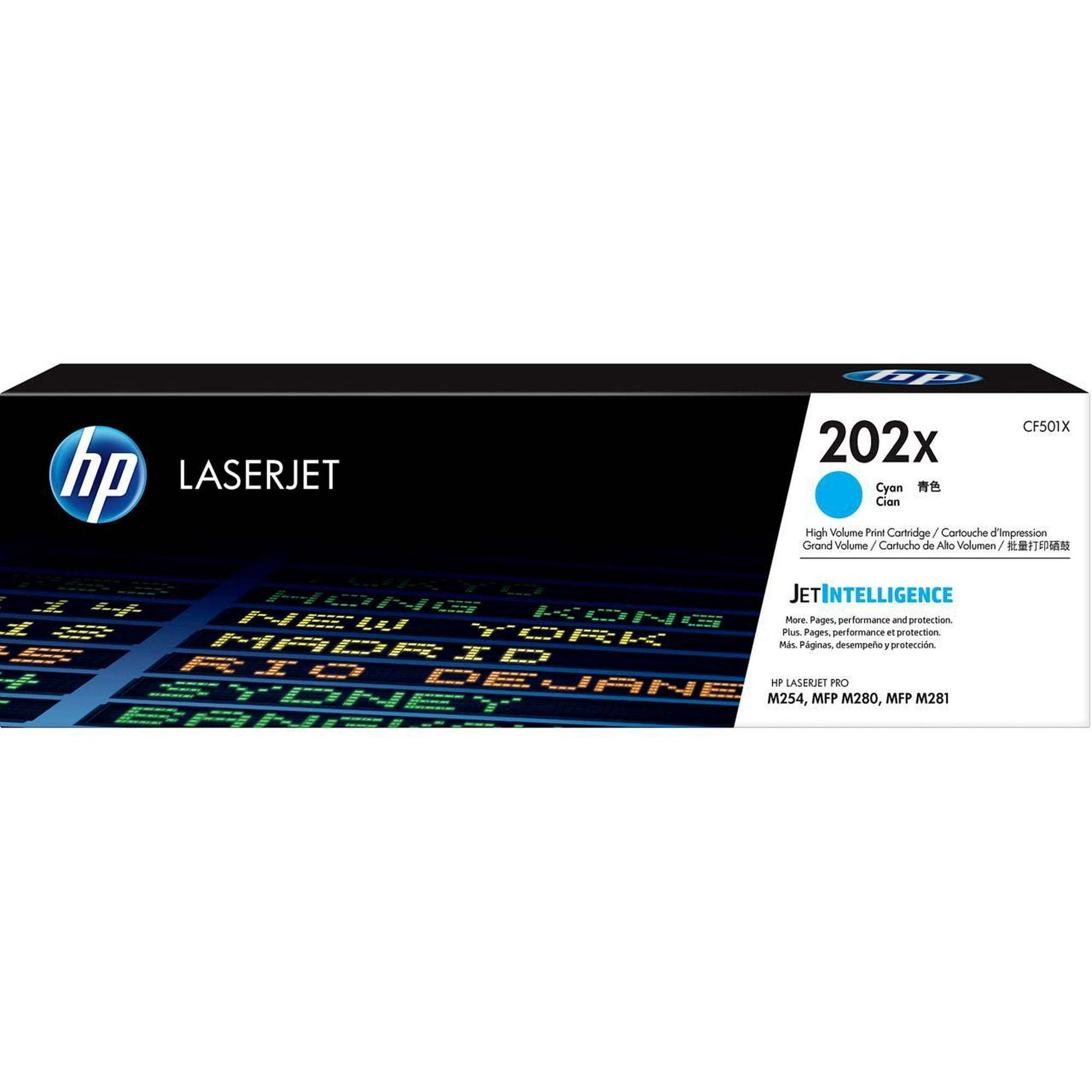 HP 202X (CF501X) Toner Cartridge, Cyan High Yield