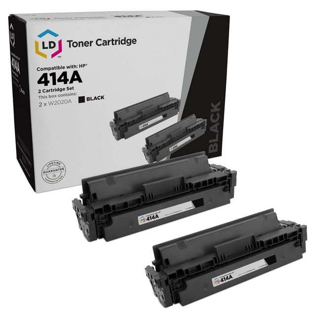 LD Products Compatible for HP 414A / W2020A Black Toner Cartridges 2-Pack For Color LaserJet M454dn, Pro M454dw, Pro MFP M479dw, Pro MFP M479fdn, Pro MFP M479fdw