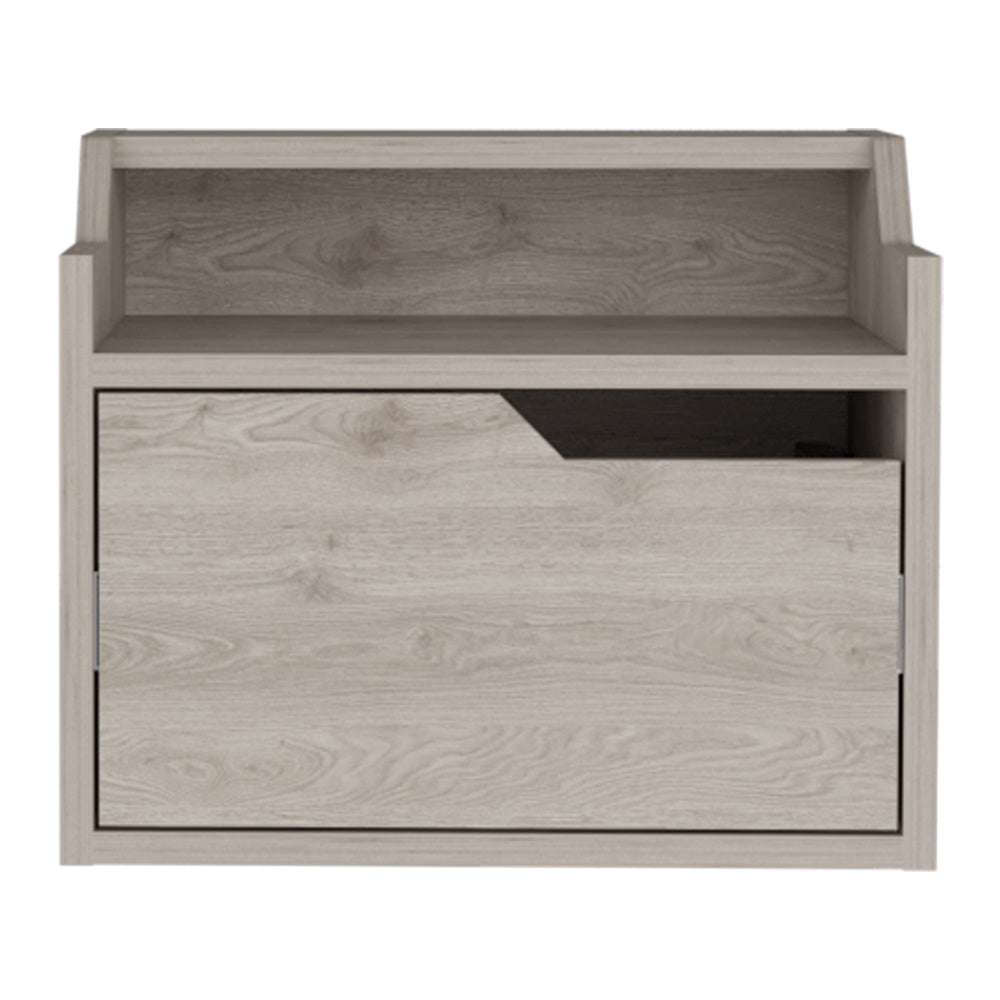 Floating Nightstand Chester, Bedroom, Light Gray