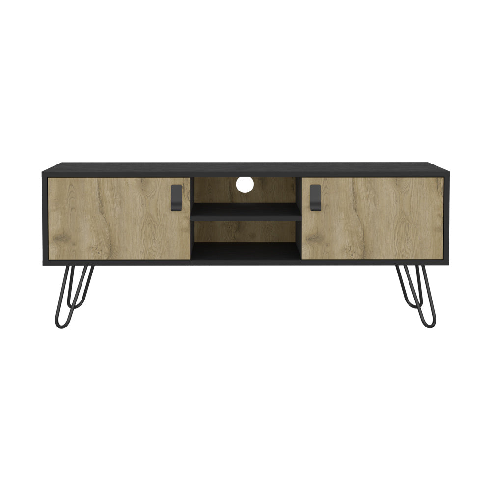 Tv Stand B Magness, Living Room, Black / Macadamia