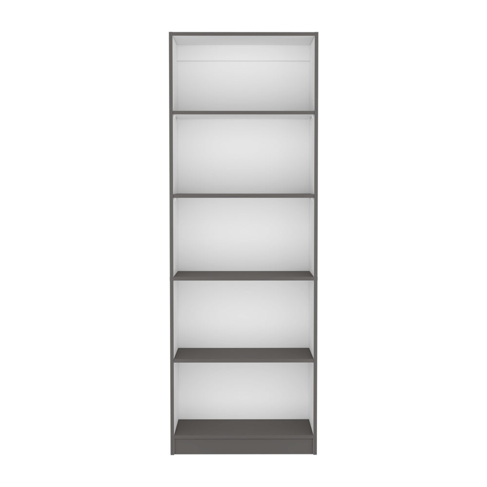 Bookcase 4-Shelves Benzoni, Office, Matt Gray / White