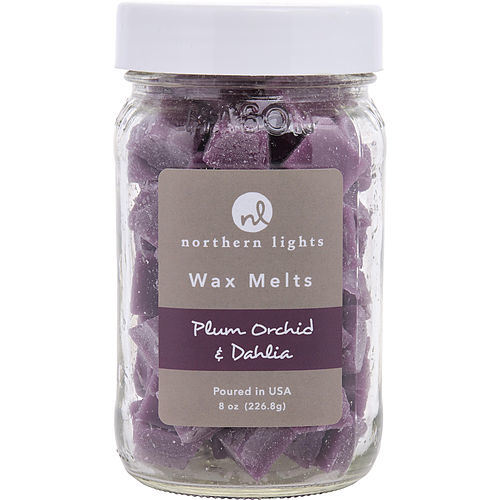 PLUM ORCHID & DAHLIA SCENTED by Northern Lights SIMMERING FRAGRANCE CHIPS - 8 OZ JAR CONTAINING 100 MELTS