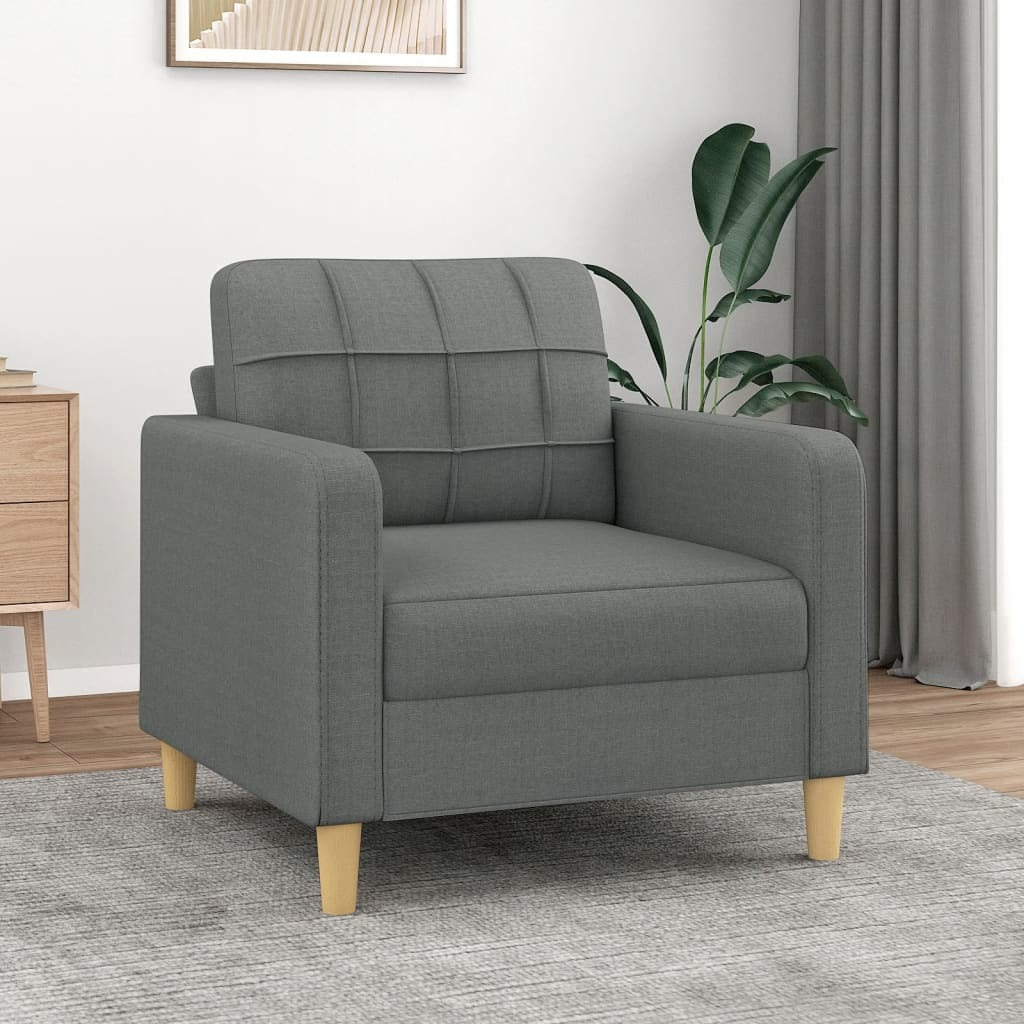 Sofa Chair Dark Gray 23.6" Fabric