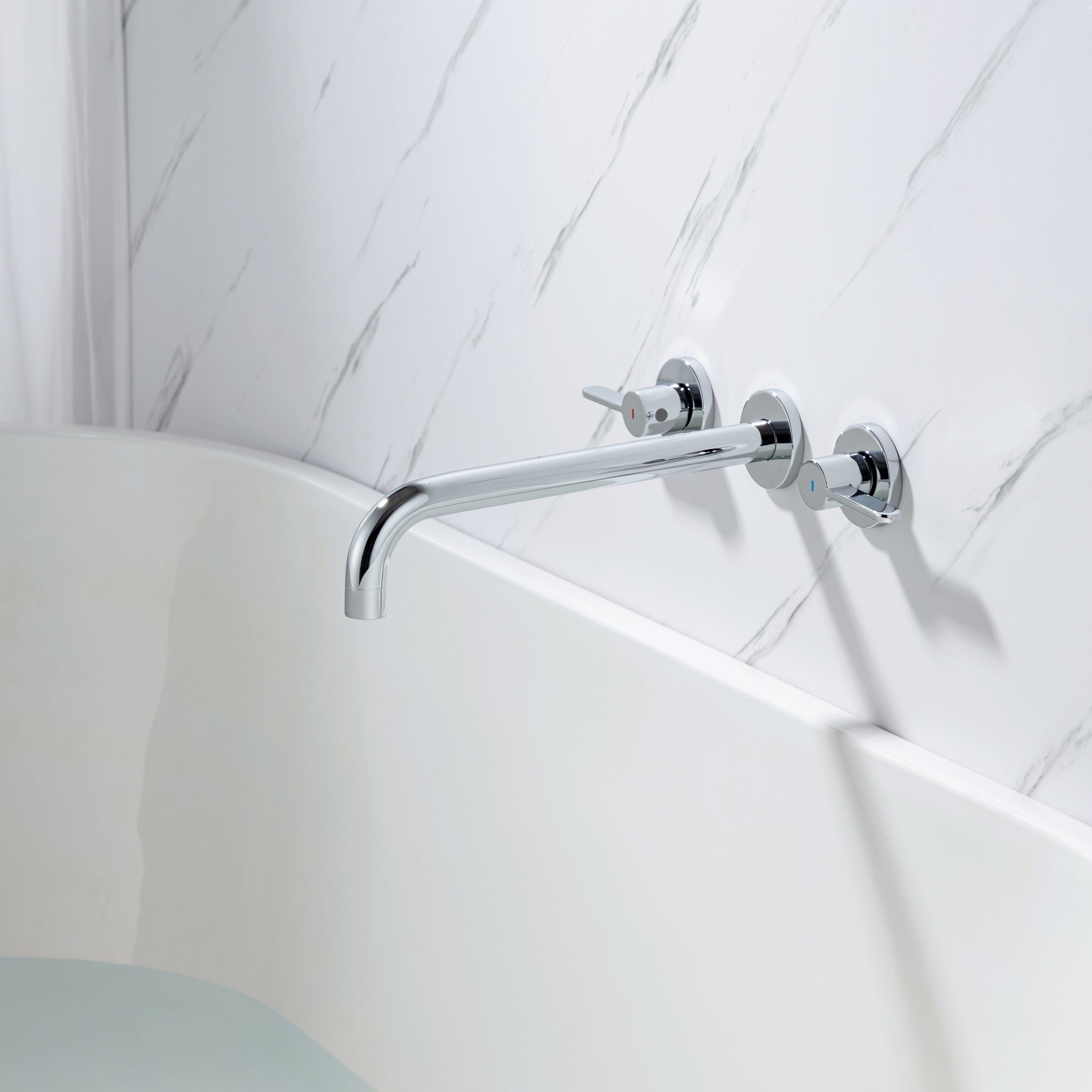 Double Handle Wall Mounted Roman Tub Faucet