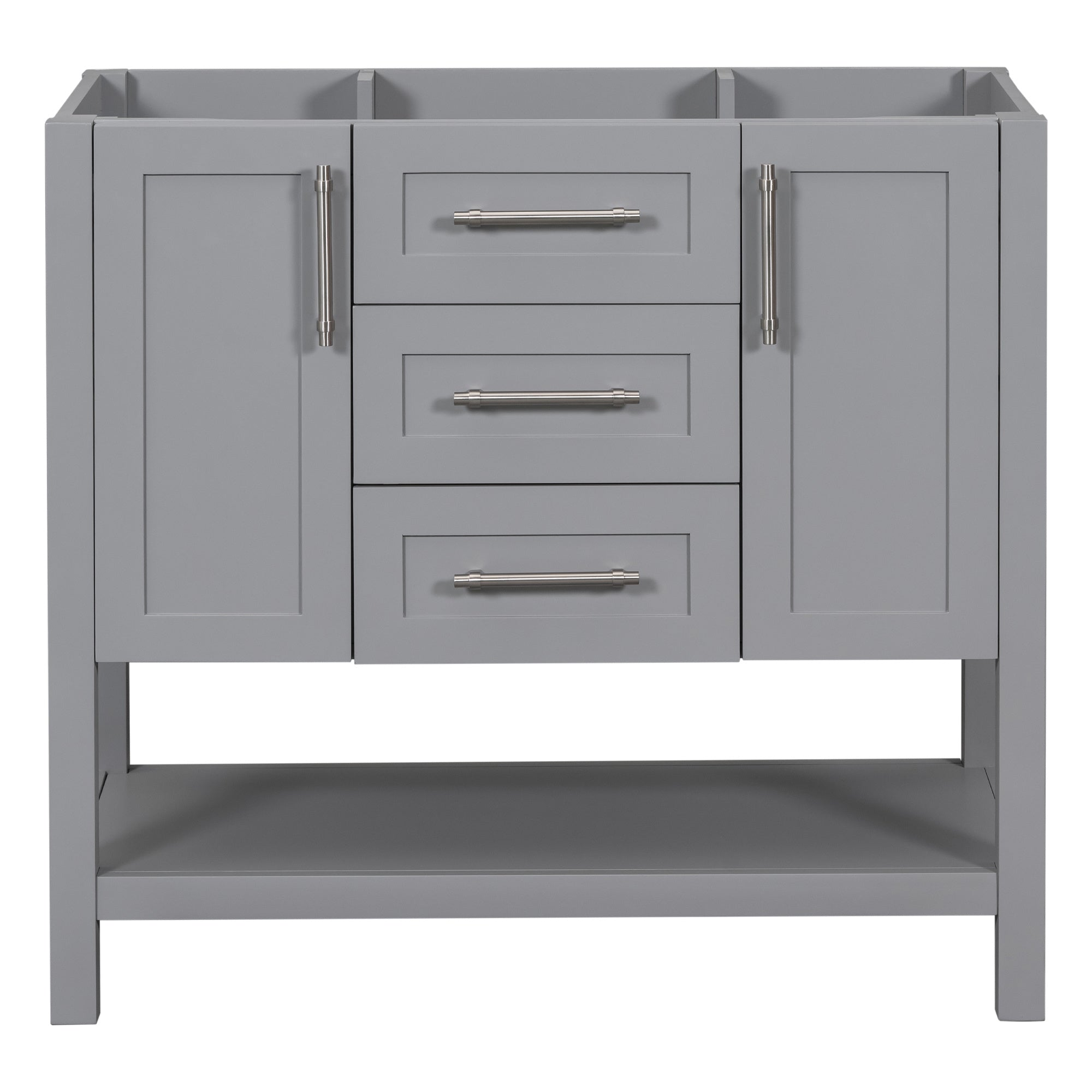 [Cabinet Only] 36-Inch Grey Bathroom Vanity(Sink not included)