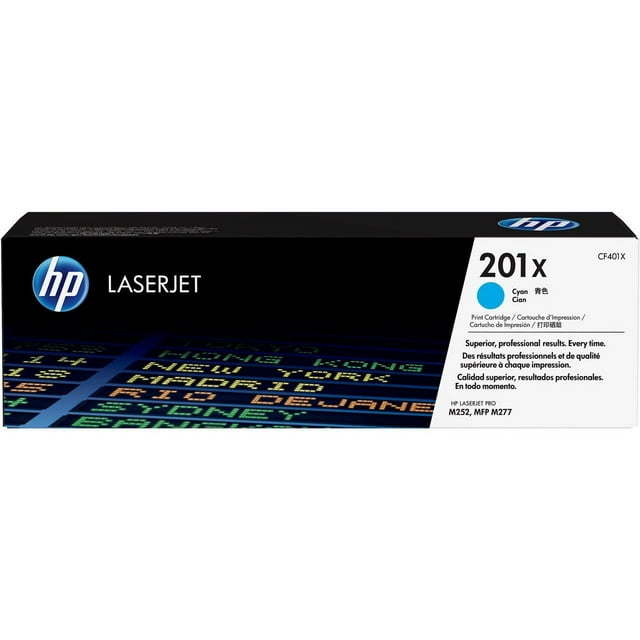 HP 201X (CF401X) Toner Cartridge, Cyan High Yield