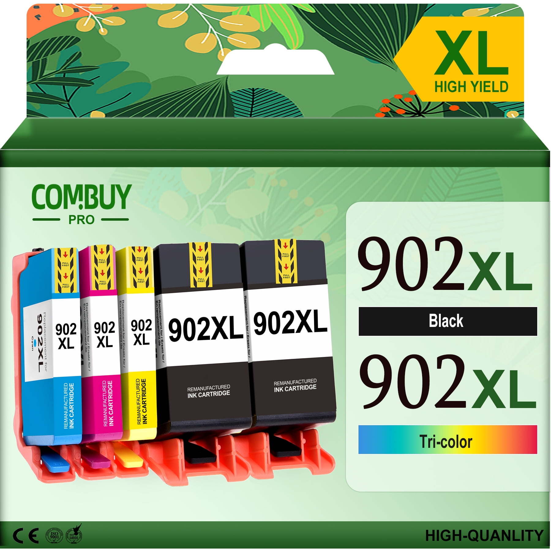 902 XL Ink Cartridges for HP 902XL Ink Cartridges Combo Pack for HP OfficeJet Pro 6978 6968 6960 OfficeJet 6958 6950 6954 6956 (5-Pack)