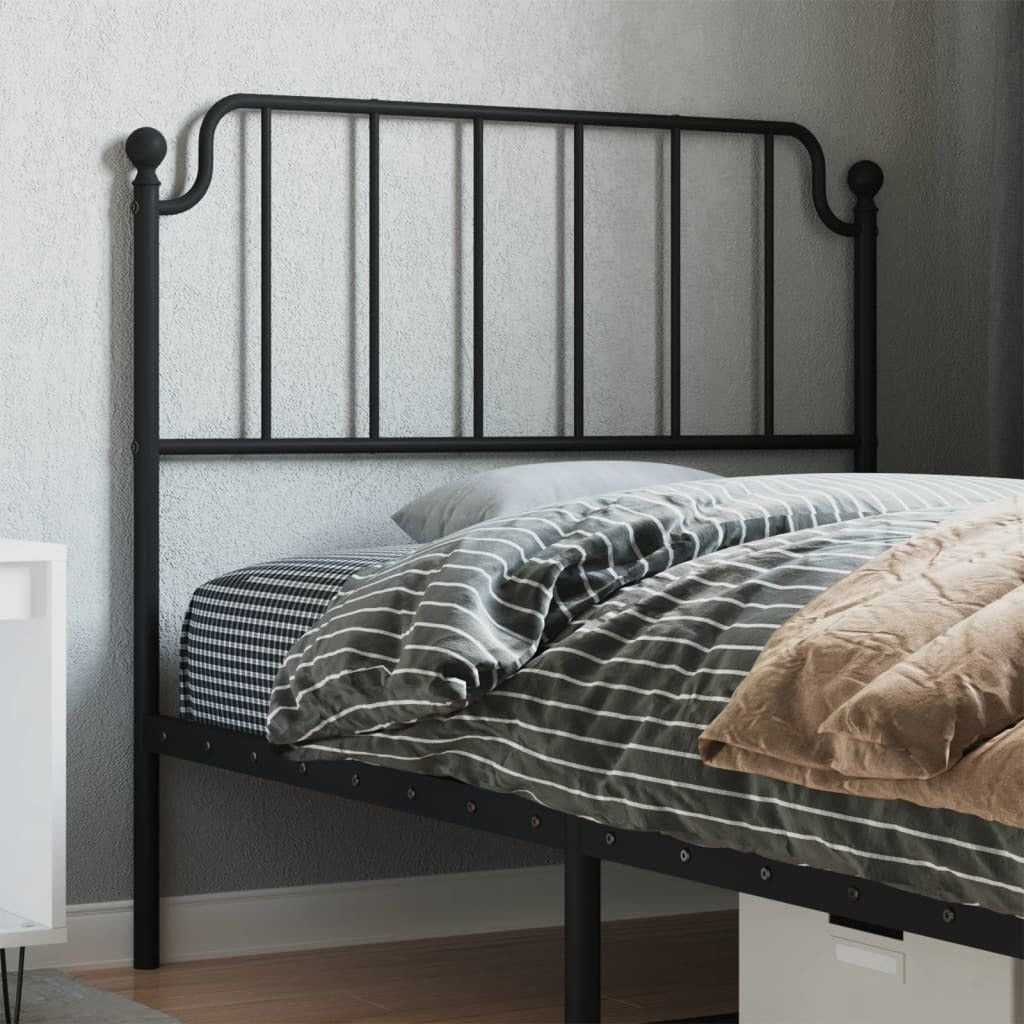 Metal Headboard Black 39.4"