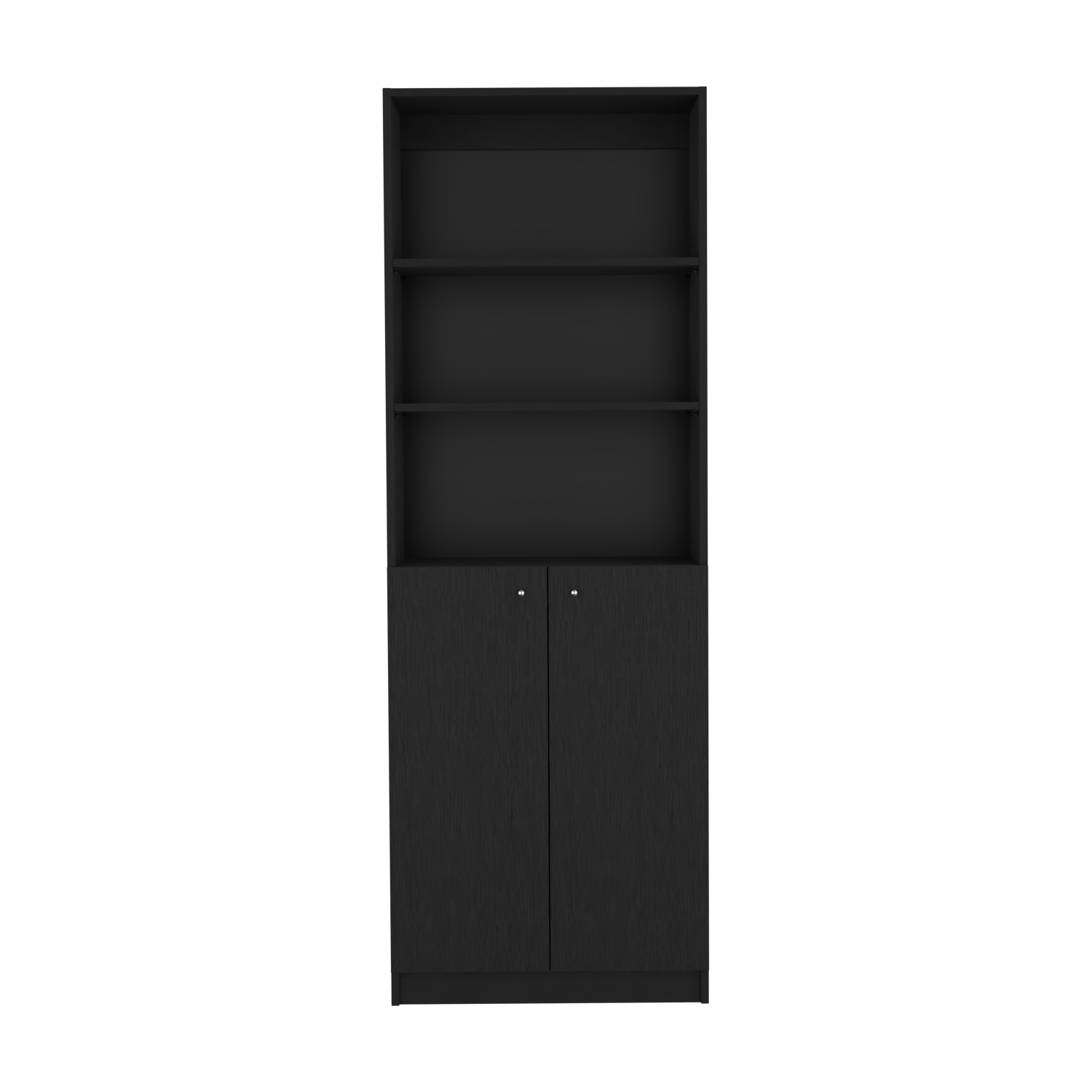 Bookcase Dual-Door Benzoni, Office, Black