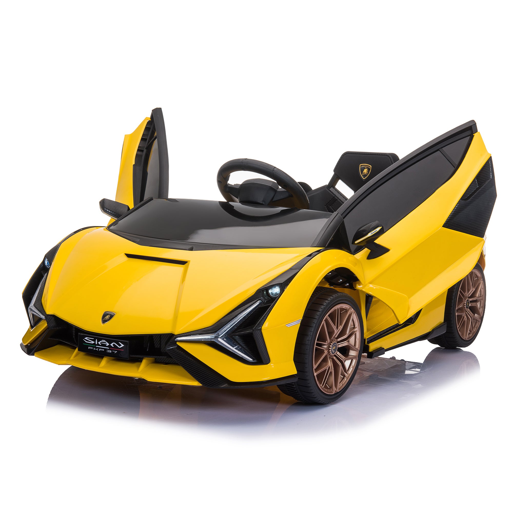 12V Electric Powered Kids Ride on Car Toy - yellow