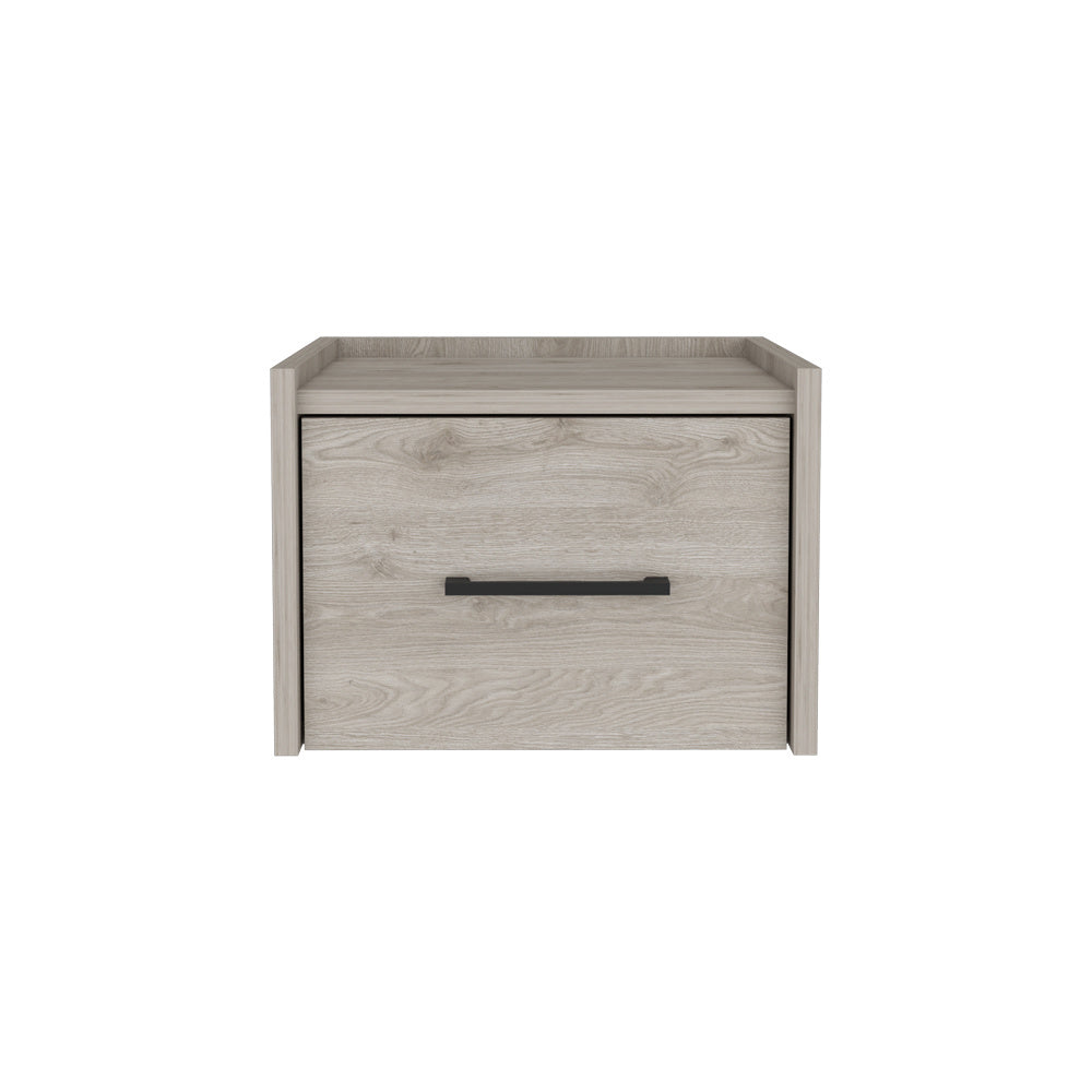 Floating Nightstand Calion, Bedroom, Light Gray