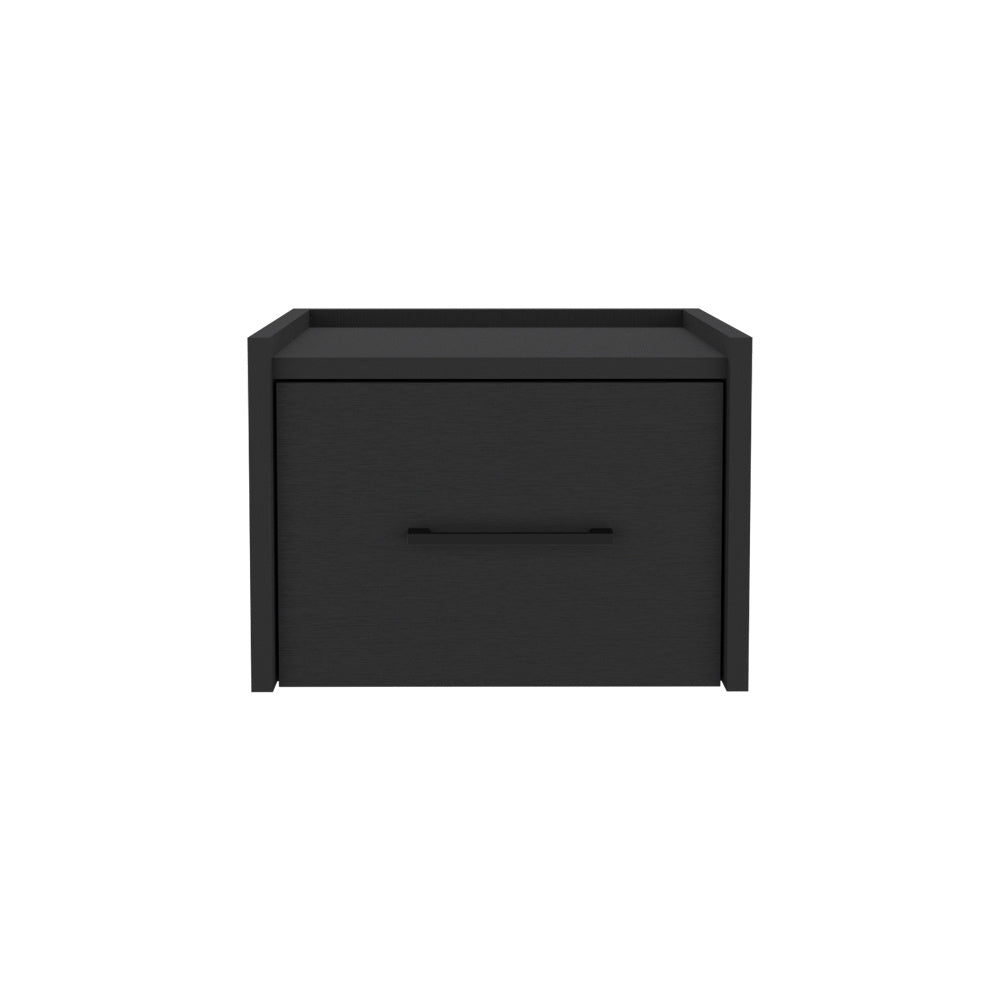 Floating Nightstand Calion, Bedroom, Black